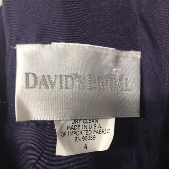 David’s Bridal Purple Lapis Bridesmaids Dress - Picture 6 of 9